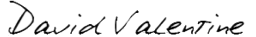 David Valentine Signature